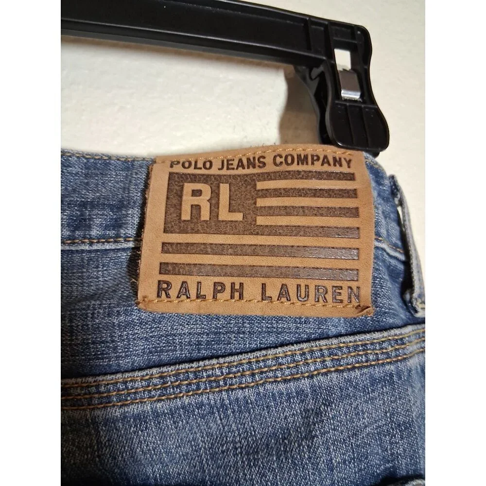 Ralph Lauren Denim Blue Jeans Cropped Pamela Women's Size 8 - Picture 5 of 7